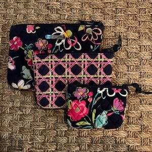 Vera Bradley Set of 3 Pouches